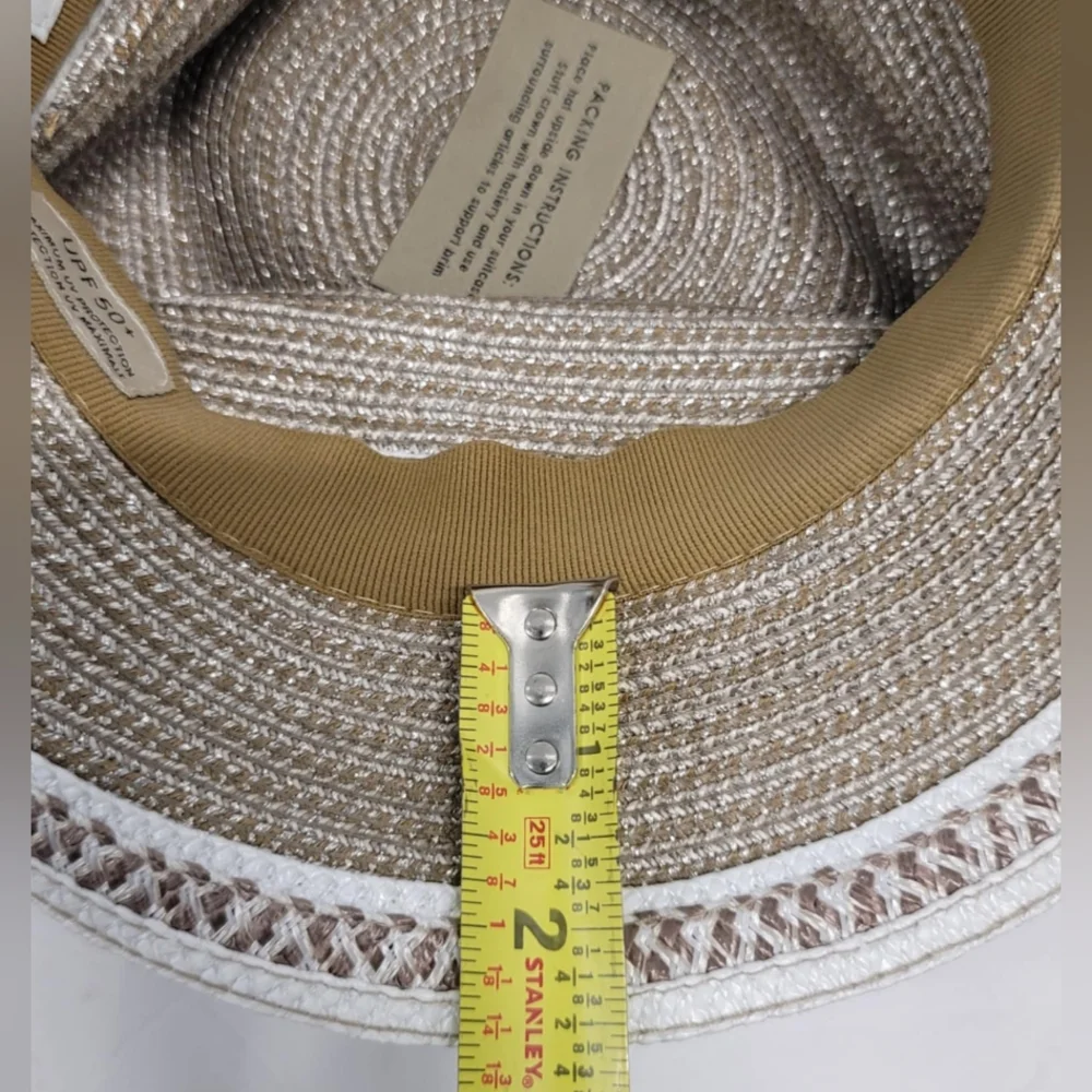 ERIC JAVITS l Squishee Woven Fedora Hat Sun UV UPF 50+ One Size - Picture 6 of 13